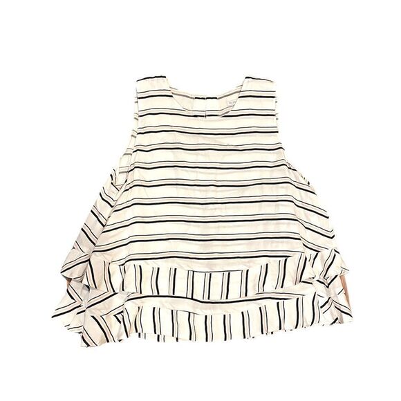 Rebecca Minkoff Marie Striped Flyaway Back Top - Picture 4 of 9